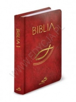 Biblia z kolorową wkładką - oprawa miękka, bordowa